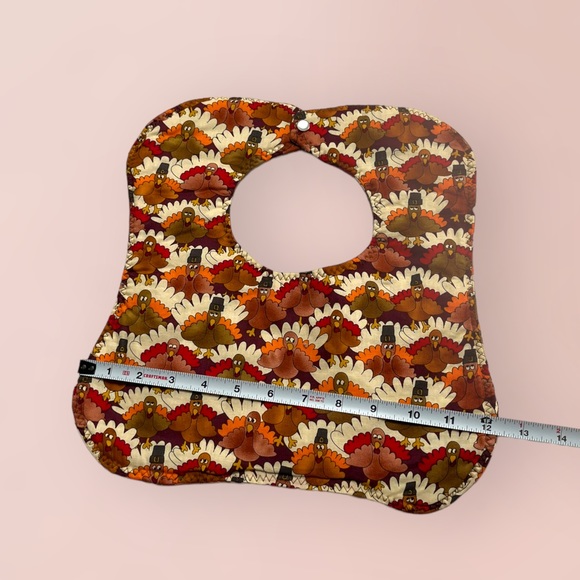 Lot/2 Handmade Thanksgiving Bibs OOAK - Picture 6 of 10